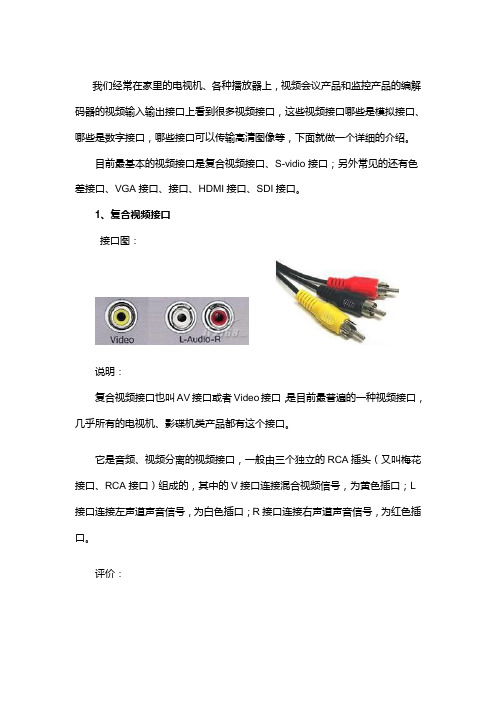 视频输入输接口(图解)