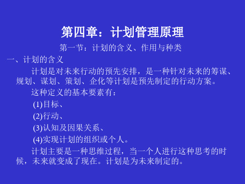 计划管理原理(4)