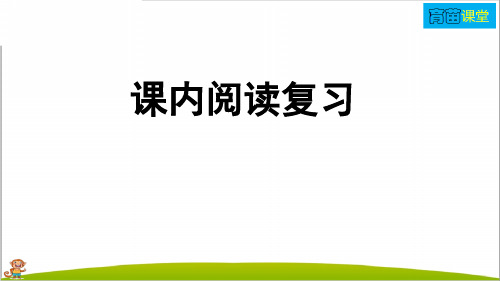人教部编版六年级语文下册总复习课内阅读   PPT