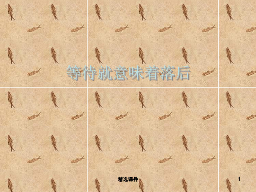 等待就意味着落后