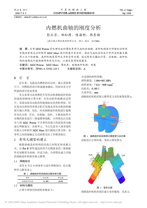 内燃机曲轴的刚度分析