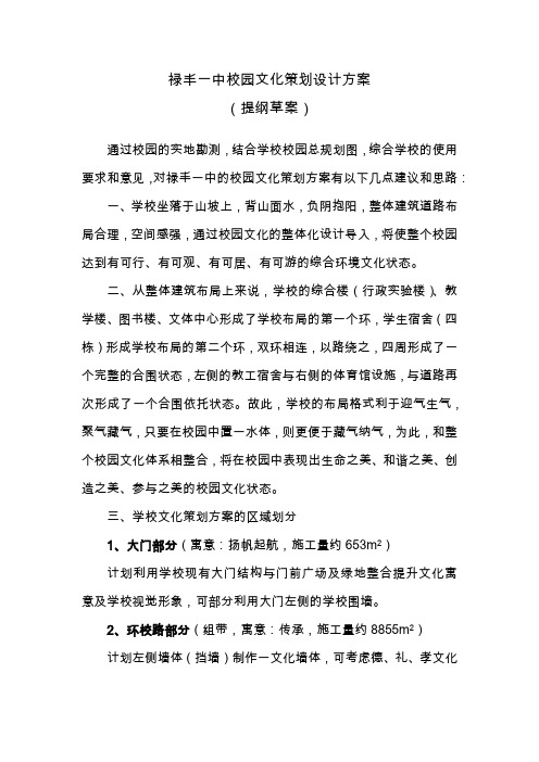 禄丰一中校园文化策划设计方案