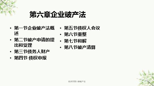 经济学第六章破产法课件