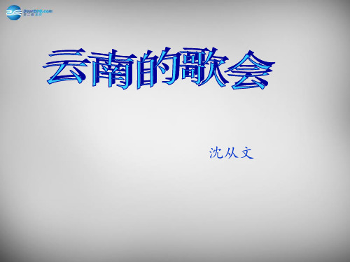 《云南的歌会》PPT课件(3)