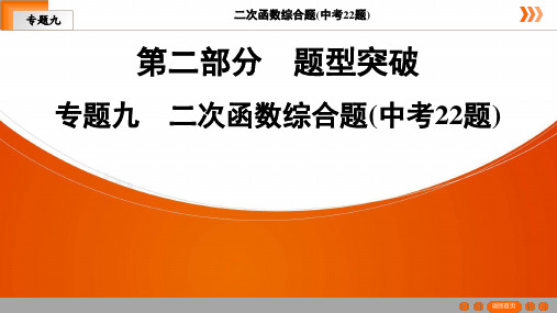 深圳中考数学 专题9 二次函数综合题(中考22题)