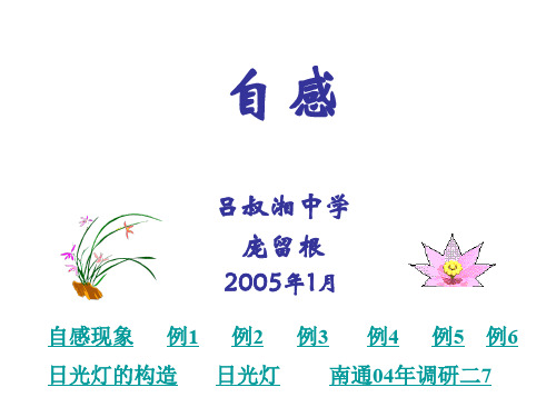 高二物理上学期自感--新人教版(201910)