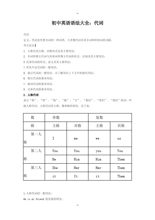 英语语法总结-代词