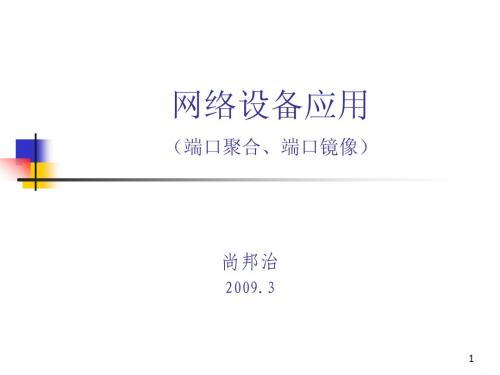 网络设备应用8(端口聚合、端口镜像)