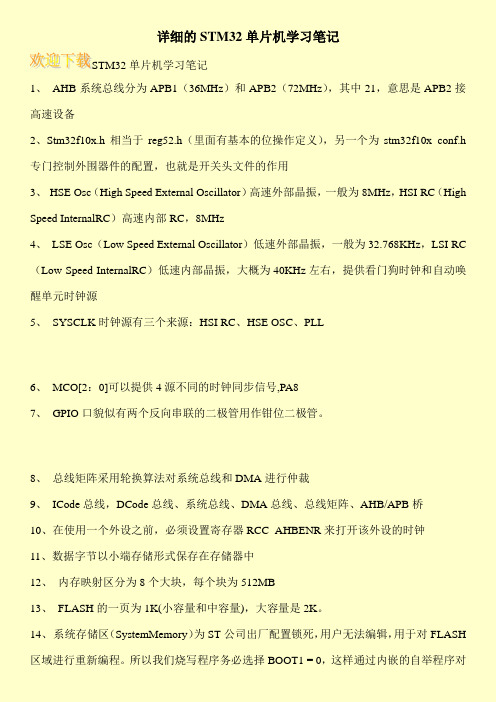 详细的STM32单片机学习笔记