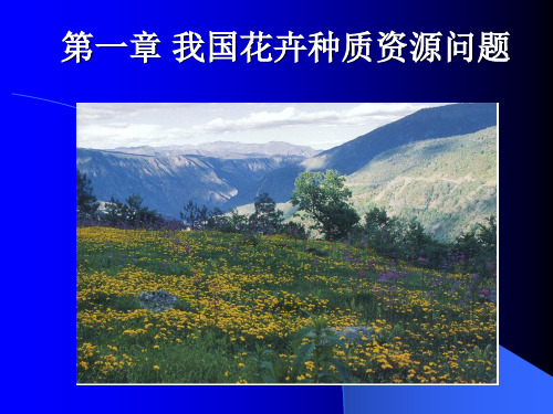 第一章中国花卉种质资源特点w