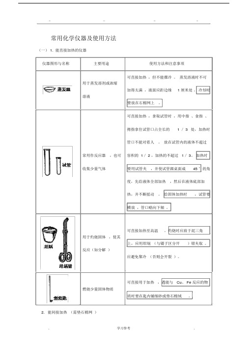 常用化学仪器与使用方法--.doc