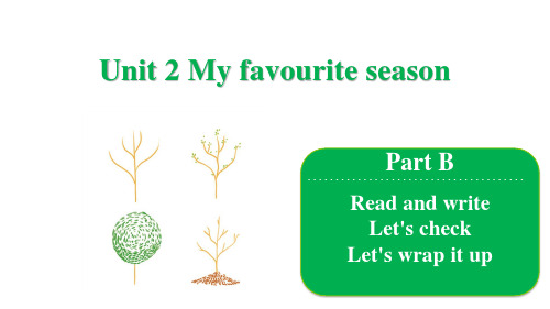 五年级下册英语-Unit 2 My favourite season Part B Read and write