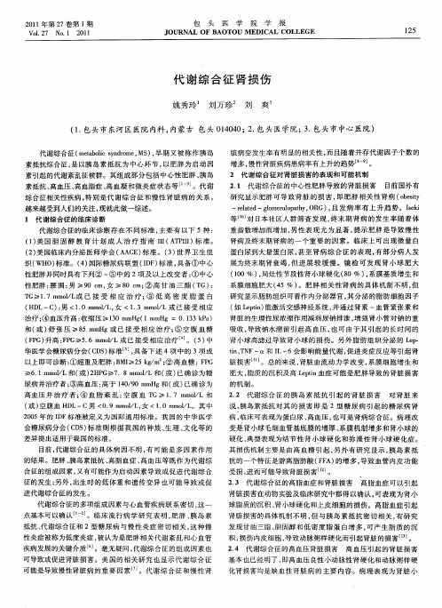代谢综合征肾损伤