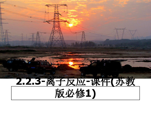 最新2.2.3-离子反应-课件(苏教版必修1)教学讲义PPT课件