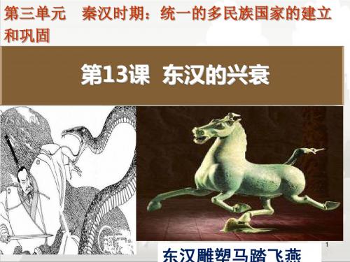 人教部编版七年级初一历史上册 第13课  东汉的兴衰
