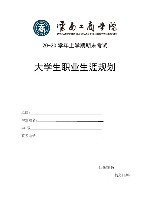 2017年大学生职业生涯规划书