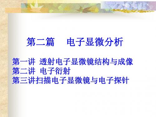 电子显微分析-精讲