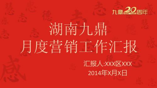 湖南九鼎营销工作汇报(大区经理) (1)