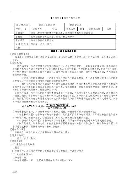 实验七染色体核型分析