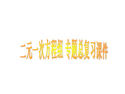 七年级数学下册二元一次方程组 专题总复习课件(65张PPT)