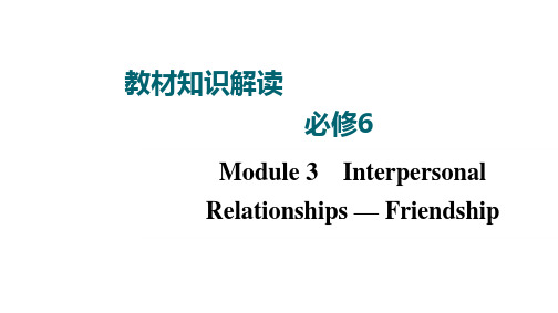2022届高三英语一轮复习高考外研版  选修6 Module 3 单元复习 课件