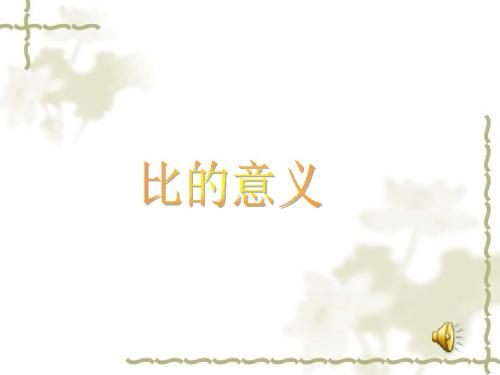 《比的意义》PPT课件