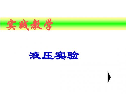 第五章液压实验