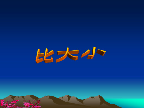 人教版数学比大小PPT课件1