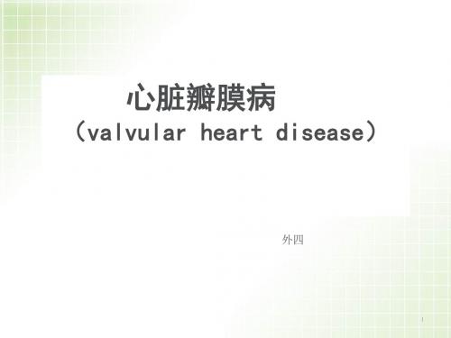 (医学课件)内科护理学-心脏瓣膜病PPT幻灯片