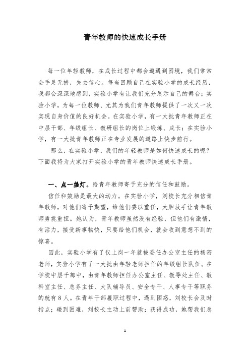 2.青年教师的快速成长手册