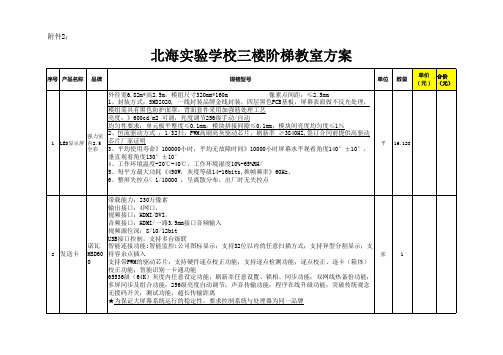 北海学校三楼阶梯教室方案