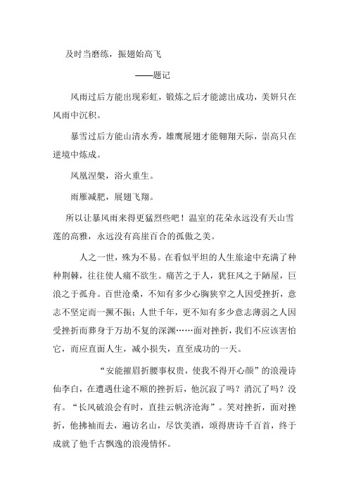 作文。磨练