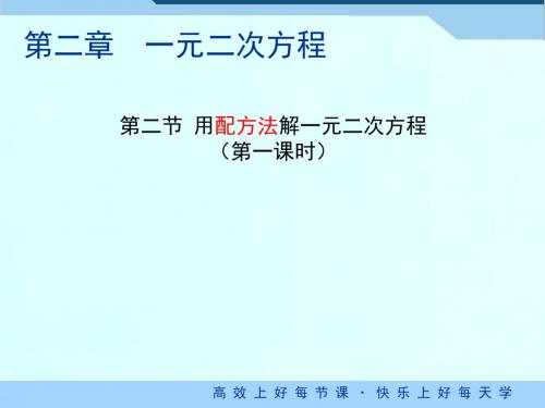 数学北师大版九年级上册2.2.1用配方法求解一元二次方程.2.1用配方法求解一元二次方程