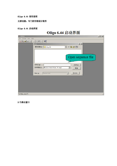 Oligo_6.44_引物设计 