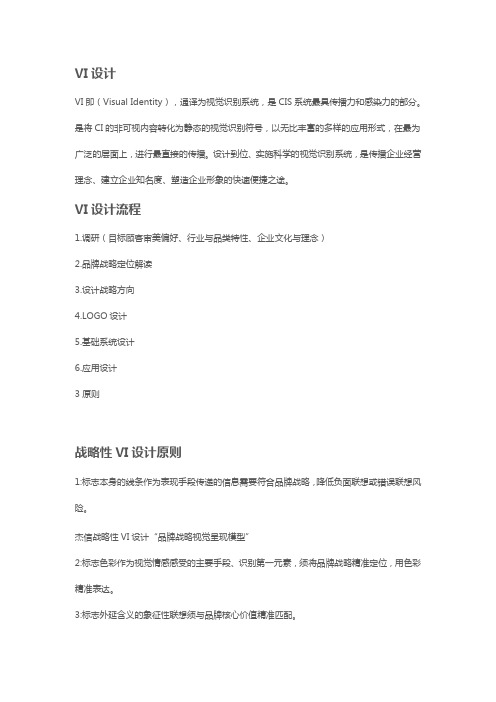 VI设计项目明细清单一览表(全)