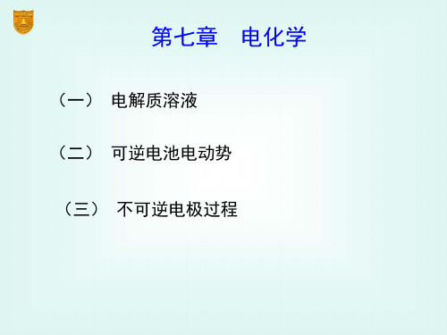 物理化学第7章 电化学