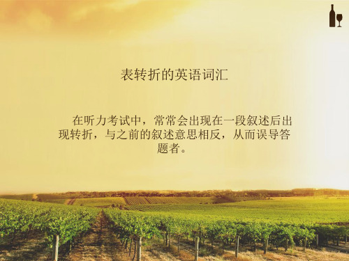 表转折的英语词汇