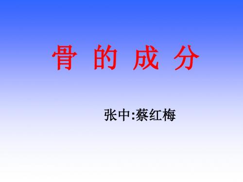 骨的成分
