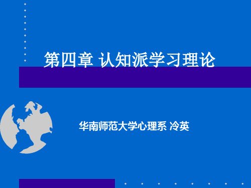 《认知派学习理论》PPT课件