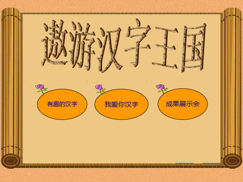 综合性学习有趣的汉字PPT课件