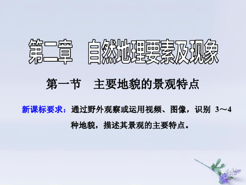 新教材高中地理2.1主要地貌的景观特点第一课时流水地貌和海岸地貌课件中图版必修第一册