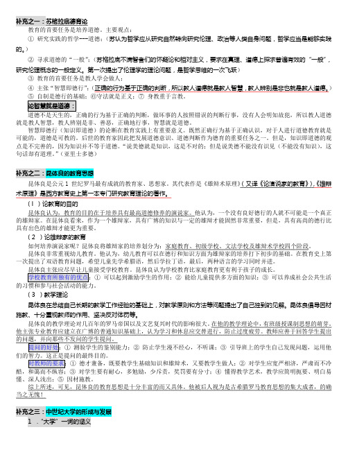【DOC】补充之一苏格拉底德育论解读