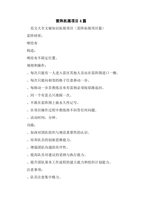 雷阵拓展项目4篇.doc