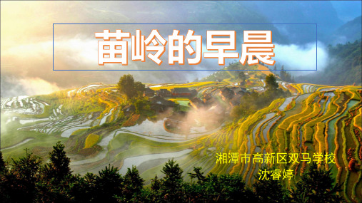 小学音乐三年级上册苗岭的早晨PPT课件