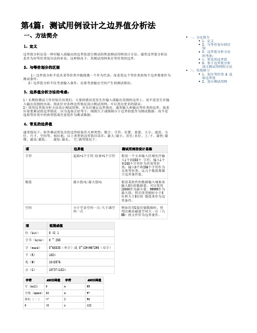 第4篇：测试用例设计之边界值分析法