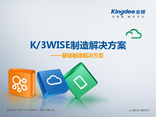 1 K3WISE基础制造解决方案ppt课件