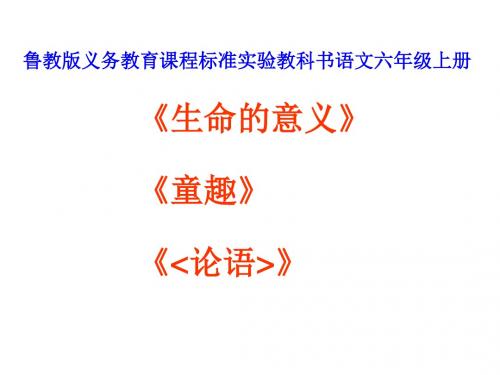 第四课 生命的意义