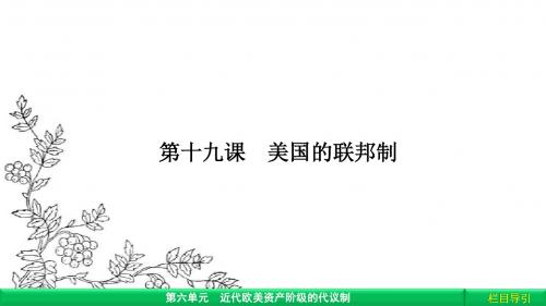 2016-2017学年(北师大版)高中历史必修1课件 第六单元 近代欧美资产阶级的代议制 6.19