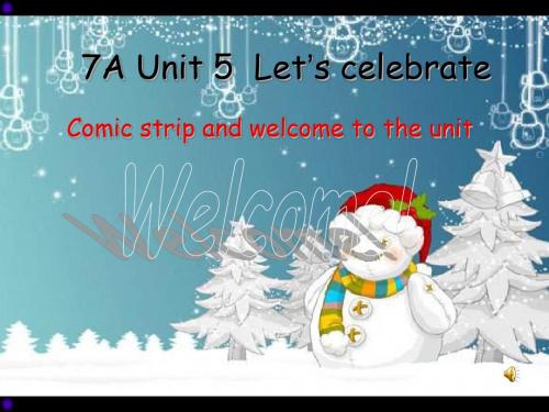 牛津译林版7上 unit 5 welcome to the unit (共38张PPT)
