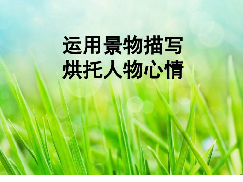运用景物描写烘托人物心情的写作方法